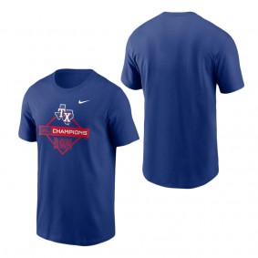 Men's Texas Rangers Nike Royal 2023 American League Champions Diamond Icon T-Shirt