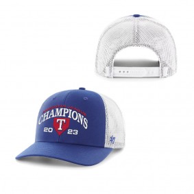 Men's Texas Rangers '47 Royal 2023 American League Champions Trucker Adjustable Hat