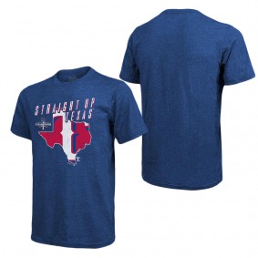 Men's Texas Rangers Majestic Threads Royal 2023 World Series Champions Local State of Mind Tri-Blend T-Shirt