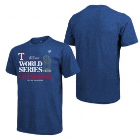 Men's Texas Rangers Fanatics Branded Royal 2023 World Series Champions Locker Room Tri-Blend T-Shirt