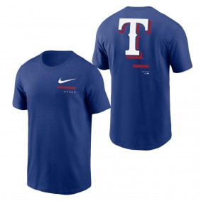 Men's Texas Rangers Royal Over the Shoulder T-Shirt