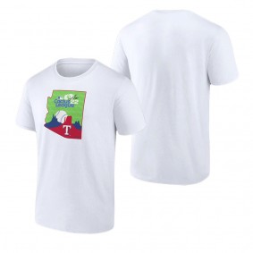 Men's Texas Rangers Fanatics Branded White 2022 MLB Spring Training Cactus League State Fill T-Shirt