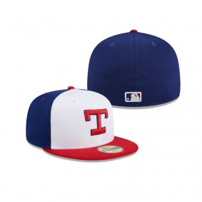 Men's Texas Rangers White 2024 Batting Practice 59FIFTY Fitted Hat
