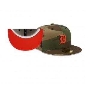 Detroit Tigers Woodland Undervisor Camo 1984 World Series Patch 59FIFTY Hat