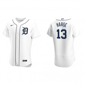 Men's Detroit Tigers Eric Haase White Authentic Home Jersey