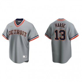 Men's Detroit Tigers Eric Haase Gray Cooperstown Collection Road Jersey
