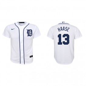 Youth Detroit Tigers Eric Haase White Replica Home Jersey