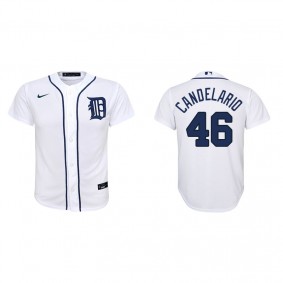 Youth Detroit Tigers Jeimer Candelario White Replica Home Jersey