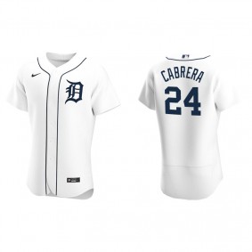 Men's Detroit Tigers Miguel Cabrera White Authentic Home Jersey