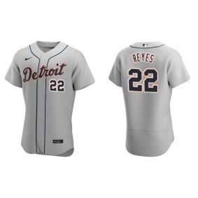 Men's Detroit Tigers Victor Reyes Gray Authentic Road Jersey