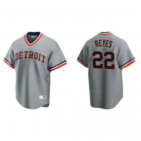 Men's Detroit Tigers Victor Reyes Gray Cooperstown Collection Road Jersey