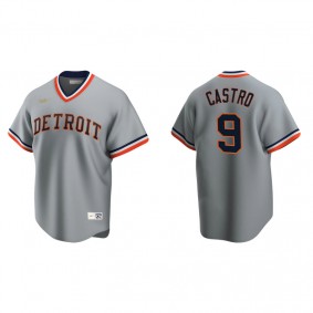Men's Detroit Tigers Willi Castro Gray Cooperstown Collection Road Jersey