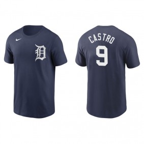 Men's Detroit Tigers Willi Castro Navy Name & Number Nike T-Shirt