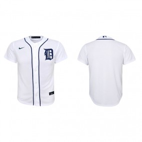 Youth Detroit Tigers White Replica Home Jersey