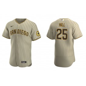Men's San Diego Padres Tim Hill Tan Brown Authentic Alternate Jersey
