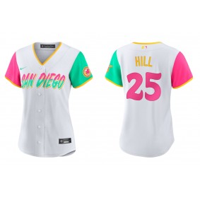 Women's San Diego Padres Tim Hill White 2022 City Connect Replica Jersey