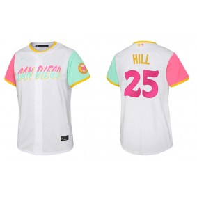 Youth San Diego Padres Tim Hill White 2022 City Connect Replica Jersey