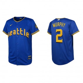 Tom Murphy Youth Seattle Mariners Royal 2023 City Connect Replica Jersey