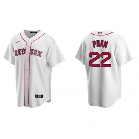 Red Sox Tommy Pham White Replica Home Jersey