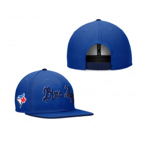 Men's Toronto Blue Jays Fanatics Branded Royal Iconic Old English Snapback Hat