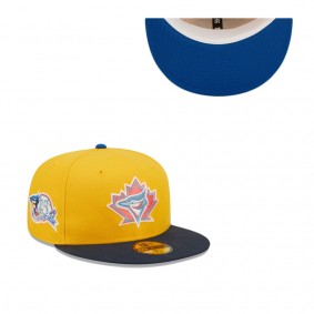 Men's Toronto Blue Jays Gold Azure 25th Anniversary Undervisor 59FIFTY Fitted Hat