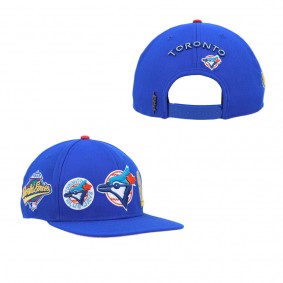 Men's Toronto Blue Jays Pro Standard Royal Double City Pink Undervisor Snapback Hat