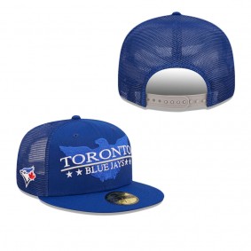 Men's Toronto Blue Jays Royal Patriot Trucker 9FIFTY Snapback Hat