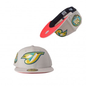 Toronto Blue Jays Stone 30th Anniversary Fluorescent Pink UV Fitted Hat