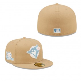 Men's Toronto Blue Jays Tan 10th Anniversary Sky Blue Undervisor 59FIFTY Fitted Hat