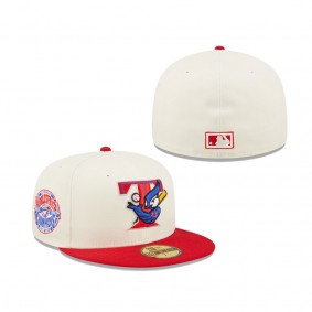 Men's Toronto Blue Jays White Red Cooperstown Collection 1993 World Series Champions Chrome 59FIFTY Fitted Hat