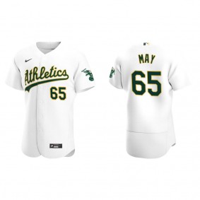 Trevor May Men's Oakland Athletics Nike White Home Authentic Jersey