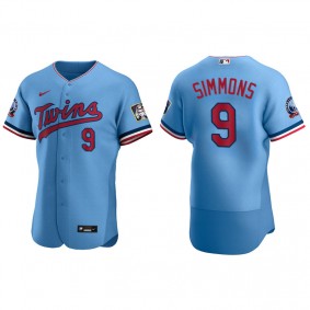 Men's Minnesota Twins Andrelton Simmons Light Blue Authentic Alternate Jersey