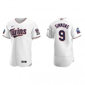 Men's Minnesota Twins Andrelton Simmons White Authentic Home Jersey