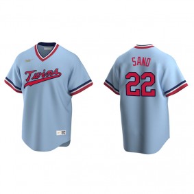 Men's Minnesota Twins Miguel Sano Light Blue Cooperstown Collection Road Jersey