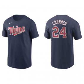 Men's Minnesota Twins Trevor Larnach Navy Name & Number Nike T-Shirt