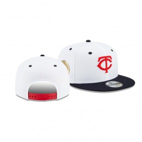 Minnesota Twins Americana White 9FIFTY Snapback Hat