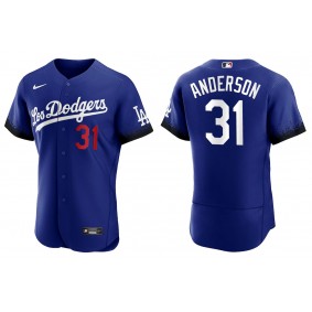 Men's Los Angeles Dodgers Tyler Anderson Royal City Connect Authentic Jersey