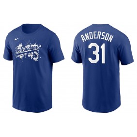 Men's Los Angeles Dodgers Tyler Anderson Royal City Connect Graphic T-Shirt