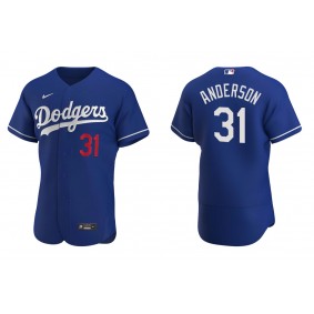 Men's Los Angeles Dodgers Tyler Anderson Royal Authentic Alternate Jersey