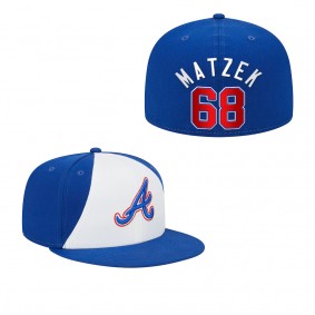 Tyler Matzek Atlanta Braves White Royal 2023 City Connect Fitted Hat