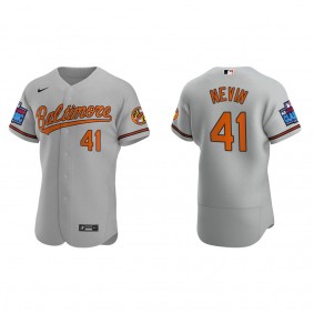 Tyler Nevin Baltimore Orioles Gray 2022 Little League Classic Authentic Jersey