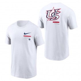 Men's USA Baseball White 2023 World Baseball Classic Over Shoulder T-Shirt