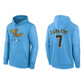 Victor Caratini Brewers City Connect Authentic Therma Pullover Hoodie