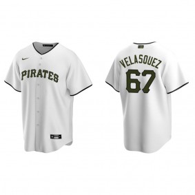 Vince Velasquez Men's Pittsburgh Pirates Josh Bell Nike White Alternate Replica Jersey
