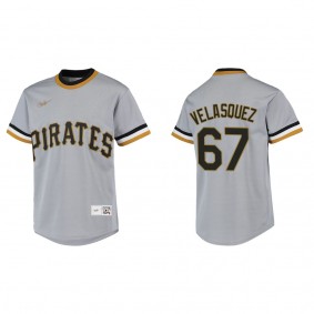 Vince Velasquez Youth Pittsburgh Pirates Nike Gray Road Cooperstown Collection Jersey