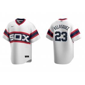 Men's Chicago White Sox Vincent Velasquez White Cooperstown Collection Home Jersey