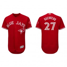 Vladimir Guerrero Jr. Toronto Blue Jays Scarlet Canada Day Authentic Flex Base Jersey