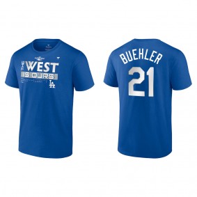 Walker Buehler Los Angeles Dodgers Royal 2022 NL West Division Champions Locker Room T-Shirt