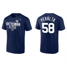Wandy Peralta New York Yankees Navy 2022 Postseason Locker Room T-Shirt