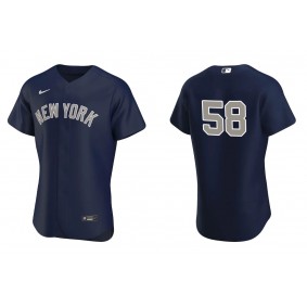 Men's New York Yankees Wandy Peralta Navy Authentic Jersey